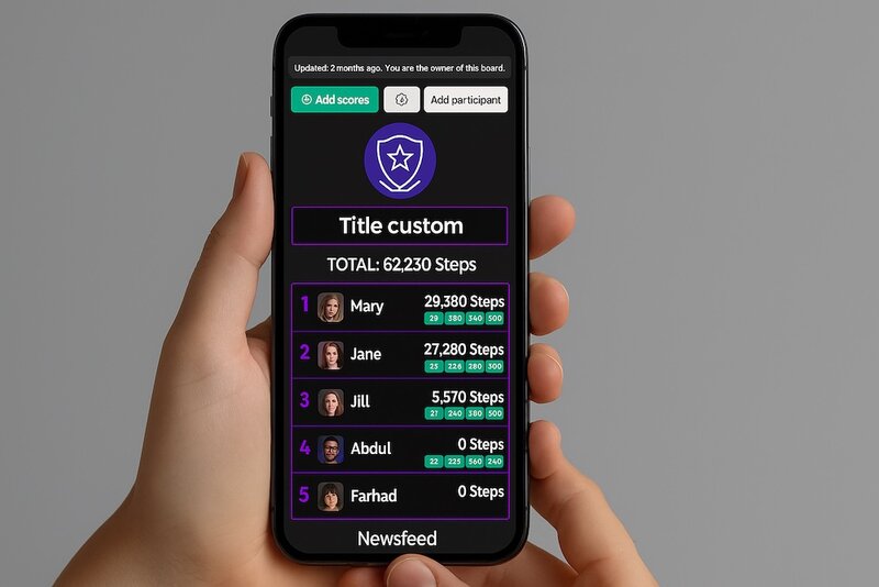 Feature screenshot: Judge scoring on mobile device at competition